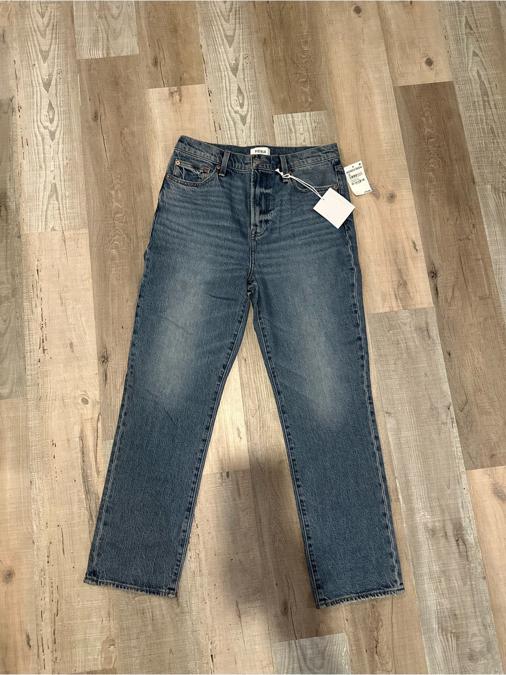 pistola Woman’s Straight Jeans in Washed Blue